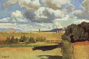 The Roman Campagna,with the Claudian Aqueduct Jean Baptiste Camille  Corot